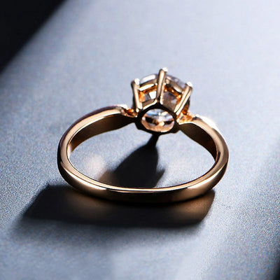 Zircon Rose Gold Wedding Rings