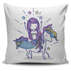 Mermaid Queen Riding Her Unicorn Pillow Covers