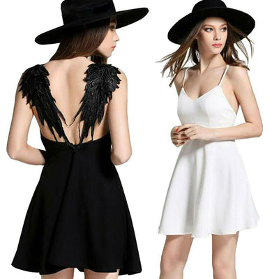 Black White Lace Angel Wings Dress - Well Pick Review