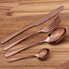 Iridescent Black Gold Rose Gold Stainless Steel Cutlery Set