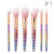 6pcs Rainbow Makeup Brush Set