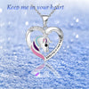 Silver Unicorn Heart Necklace