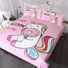Unicorn Eating Doughnut Pink Bedding Set