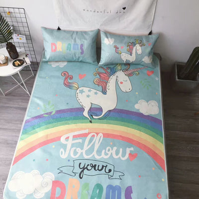 Rainbow Unicorn Sleeping Mat and Doormat Set