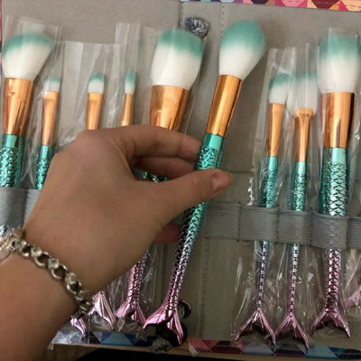 Unicorn Mermaid Makeup Brush Set