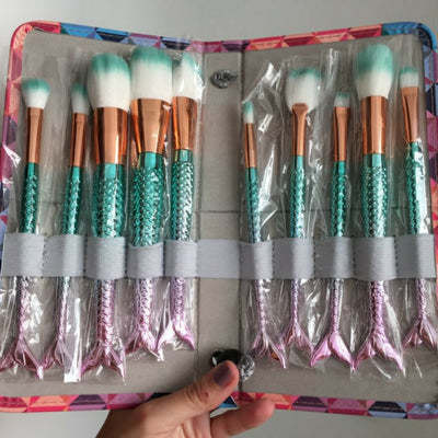 Unicorn Mermaid Makeup Brush Set
