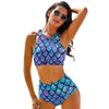 Mermaid Scale Print Two-piece Swimsuit