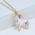 Colorful Unicorn Pendant Necklace