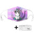 Colorful Unicorn Mask with 7pcs Filter