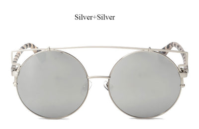 Oversize Rose Gold Mirror Sunglasses