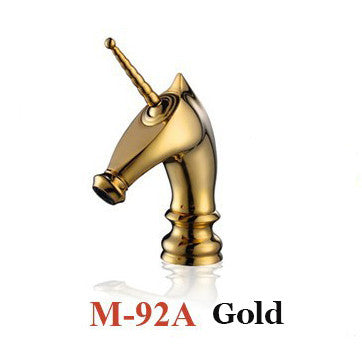 Unique Unicorn Golden Silver Black White Basin Faucet