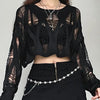 Hollow Out Batwing Sleeve Knitted Top