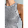 Slim Silver Knitted Tank Top