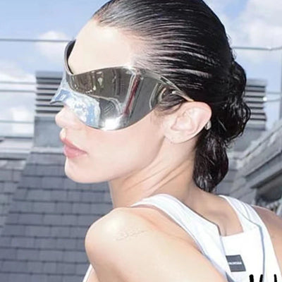 Oversized Futuristic Shield Sunglasses