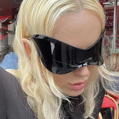 Oversized Futuristic Shield Sunglasses