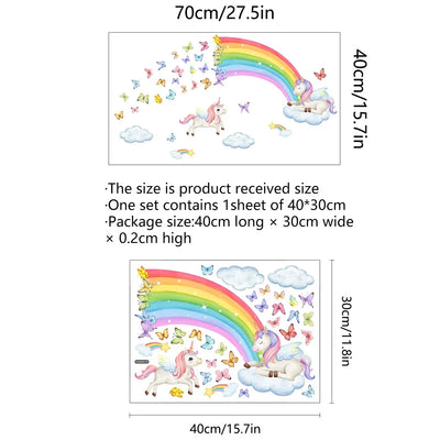 Unicorn Rainbow Luminous Wall Stickers