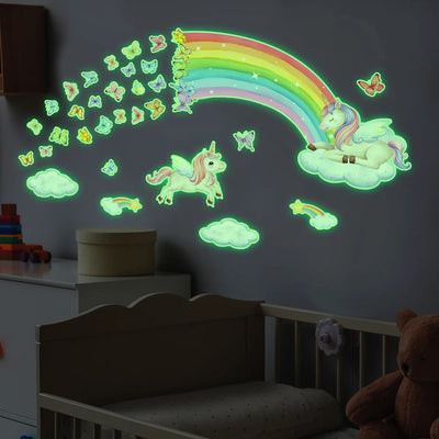 Unicorn Rainbow Luminous Wall Stickers