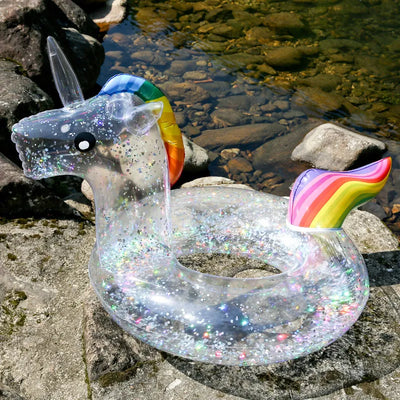 Glitter Unicorn Swan Swimming Ring