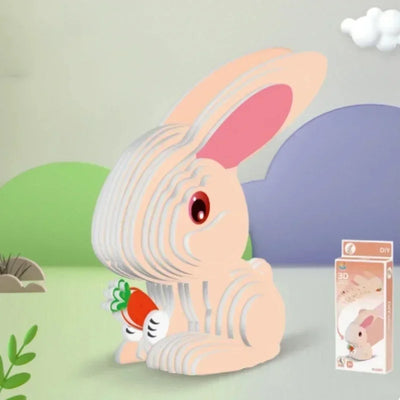 Unicorn Rabbit 3D Paper Puzzle Toy