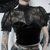 Gothic Spider Web Lace Top