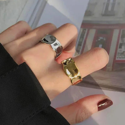 Y3K Irregular Open Ring Set