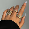 Y3K Irregular Open Ring Set