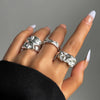 Y3K Irregular Open Ring Set