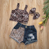 Denim Leopard Print Baby Outfit