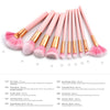 Pink Makeup Brushes Set