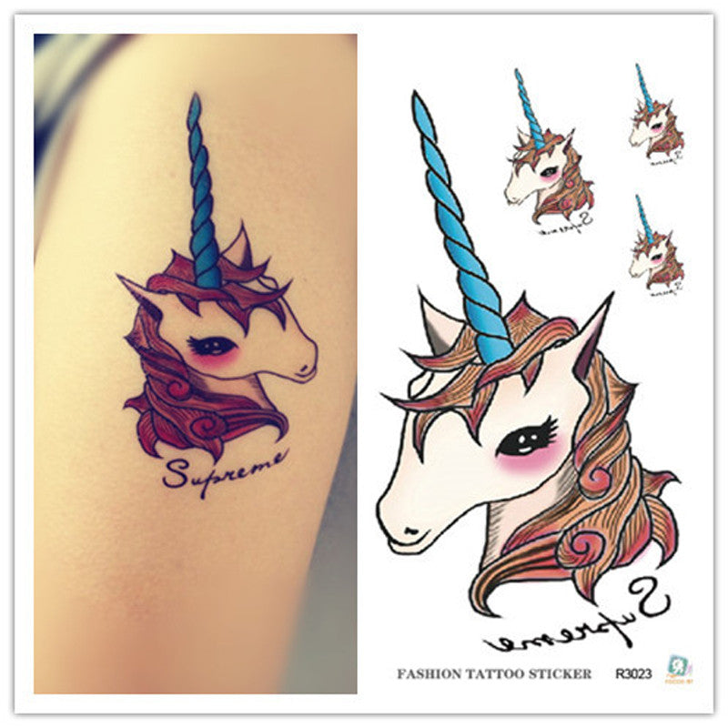 Cute Magical Unicorn. Tattoo Design. Cartoon Illustration, Hand Drawn  Style. Stock Photo, Picture and Royalty Free Image. Image 83286537.