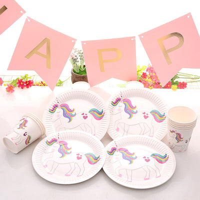 10pcs/Lot Unicorn Paper Plates & Cups Party Supplies - Well Pick Review