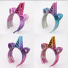 12pcs/lot Glitter Unicorn Party Headband