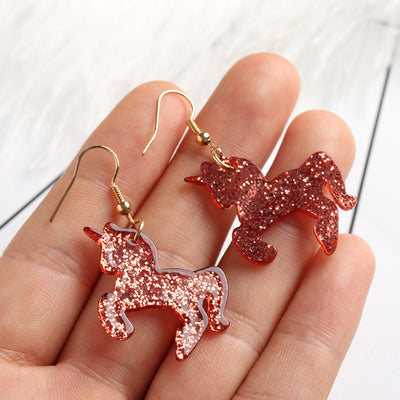 Unicorn Shiny Glitter Earrings