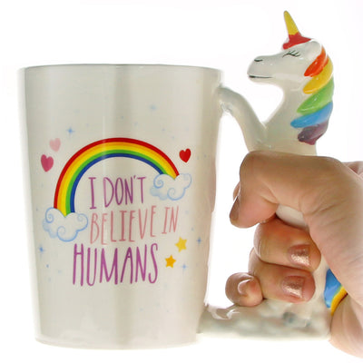 Rainbow Unicorn 'I Dont Believe In Humans' Mug™