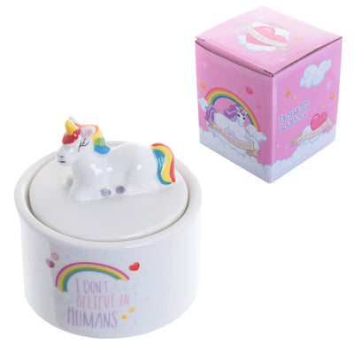 Rainbow Unicorn Ceramic Jewellery Box