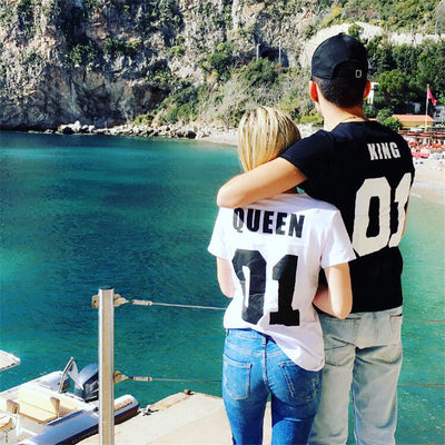 King Queen Cotton Couple Tee