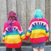 Rainbow Striped Cardigan