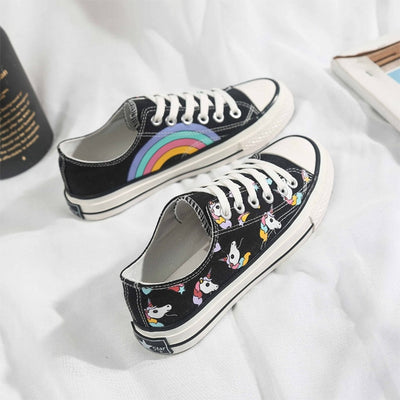 Rainbow Unicorn Canvas Shoes (High Tops & Low Tops)