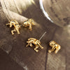3D Unicorn Gold Earrings
