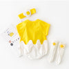 White And Yellow York Baby Rompers
