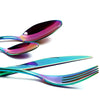6 Sets Rainbow Stainless Steel Cutlery Gift Box