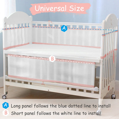 2Pcs Lightweight Elastic Crib Bumper