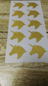 500pcs/lot Unicorn Gold glitter sticker label - Well Pick Review