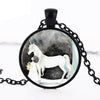 The Unicorn and Girl Pendant Silver Necklace