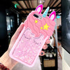 Pink Unicorn Eyelashes Liquid Samsung iPhone Case
