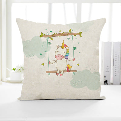 Unicorn Linen Cushion Cover