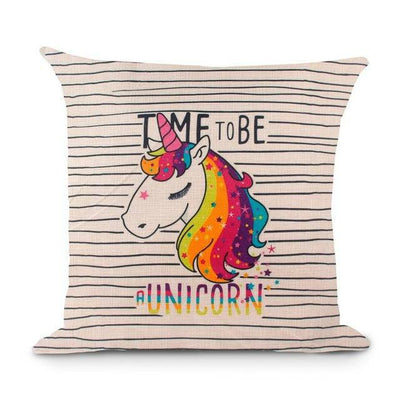 Unicorn Linen Cushion Cover