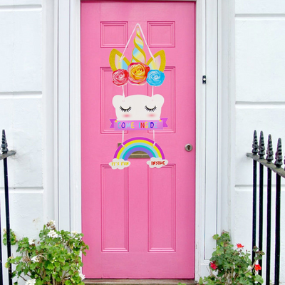 Unicorn "Come Inside" Door Hanging