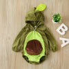 Warm Winter Avocado Baby Romper