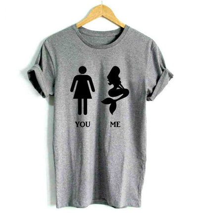 You & Me Mermaid Print T-shirt